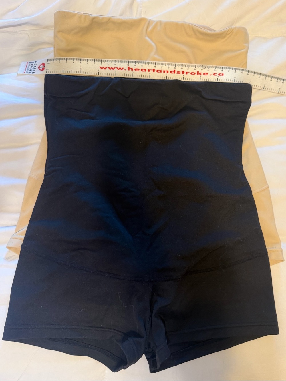 2 High-Waist Spandex Mesh Shaping Shorts by Flexees ~ Black and Nude